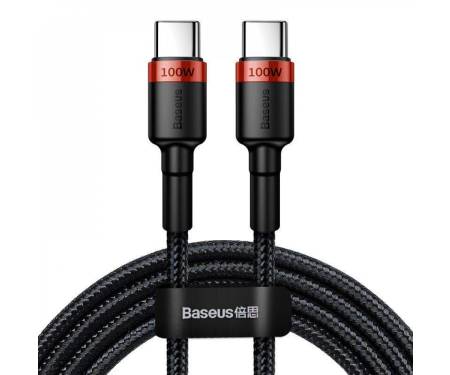 Кабель Baseus Cafule Flash Charging Type-C to Type-C PD 2.0 100W (2m) red/black