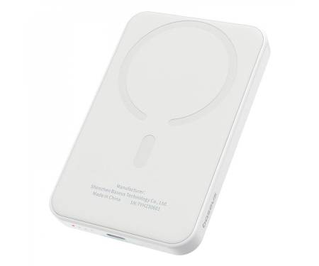 Портативна Батарея Baseus Magnetic Mini 20W 5000mAh white