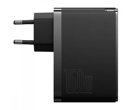 МЗП Baseus GaN5 Pro Digital Fast Charger Type-C+2USB 160W (With Clable Type-C to Type-C 240W 1m) black