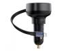 АЗП Baseus Enjoyment Pro Car Charger Type-C + Retractable Type-C Cable 60W black