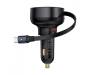 АЗП Baseus Enjoyment Pro Car Charger USB + Retractable Type-C Cable 60W black