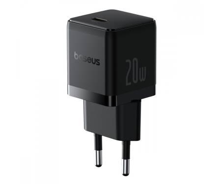 МЗП Baseus Palm Fast Charger Type-C 20W (With Cable Type-C to Type-C 60W 1m) black