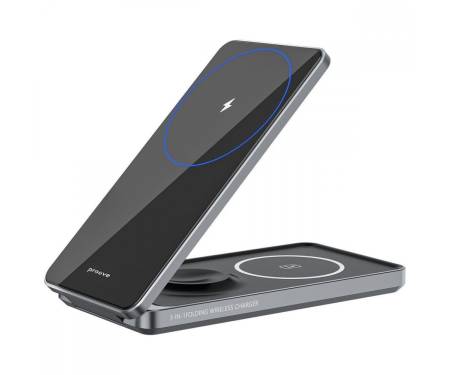 Бездротовий ЗП Proove Metal Edge 3 in 1 gray