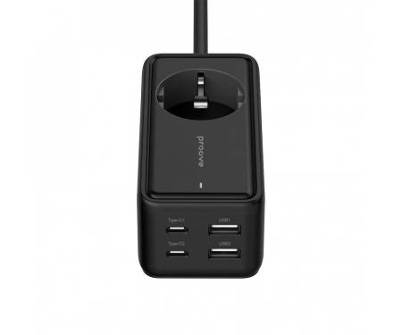 Мережевий фільтр Proove Power Strip Homester PD-03 1AC 65W (2 Type-C + 2USB) black