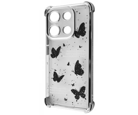 Чохол WAVE Winkie Xiaomi Redmi Note 13 Pro 4G/Poco M6 Pro 4G/Redmi Note 14s silver/butterfly