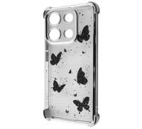 Чохол WAVE Winkie Xiaomi Redmi Note 13 Pro 4G/Poco M6 Pro 4G/Redmi Note 14s silver/butterfly
