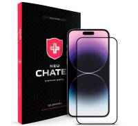 Захисне скло для смартфона NEU Chatel Corning Gorilla Glass Anti-Static with Mesh Front Black для iPhone 15 Plus/14 Pro Max (NEU3D15PB)