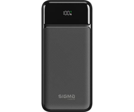 Зовнішній аккумулятор (повербанк) Sigma mobile X-power 2USB+Type-C 22.5W 30000mAh Black (SI30A4QL)