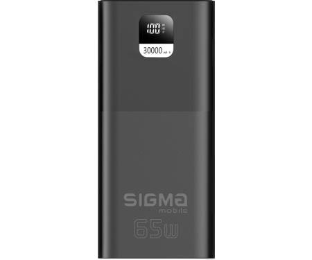Зовнішній аккумулятор (повербанк) Sigma mobile X-power 2USB+Type-C 65W 30000mAh Black (SI30A6QLX)
