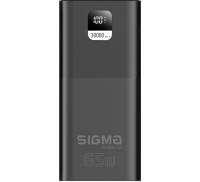 Зовнішній аккумулятор (повербанк) Sigma mobile X-power 2USB+Type-C 65W 30000mAh Black (SI30A6QLX)