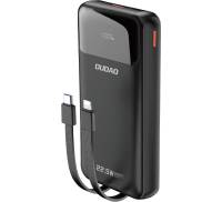Зовнішній акумулятор (повербанк) Dudao K15Pro Built-in Cables 20000mAh PD 22.5W Black (6977196682430)