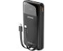 Зовнішній акумулятор (повербанк) Dudao K15Pro Built-in Cables 20000mAh PD 22.5W Black (6977196682430)