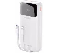Зовнішній акумулятор (повербанк) Dudao K15Pro Built-in Cables 20000mAh PD 22.5W White (6977196682447)