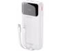 Зовнішній акумулятор (повербанк) Dudao K15Pro Built-in Cables 20000mAh PD 22.5W White (6977196682447)