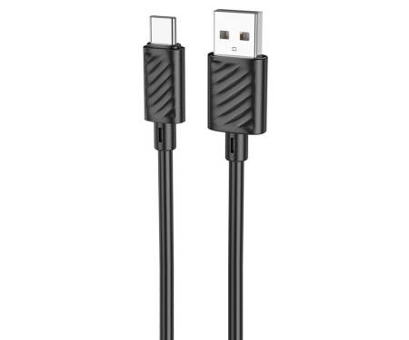 Кабель HOCO X88 Gratified Type-A to Type-C (3.0A) 1m Black (6931474783349)