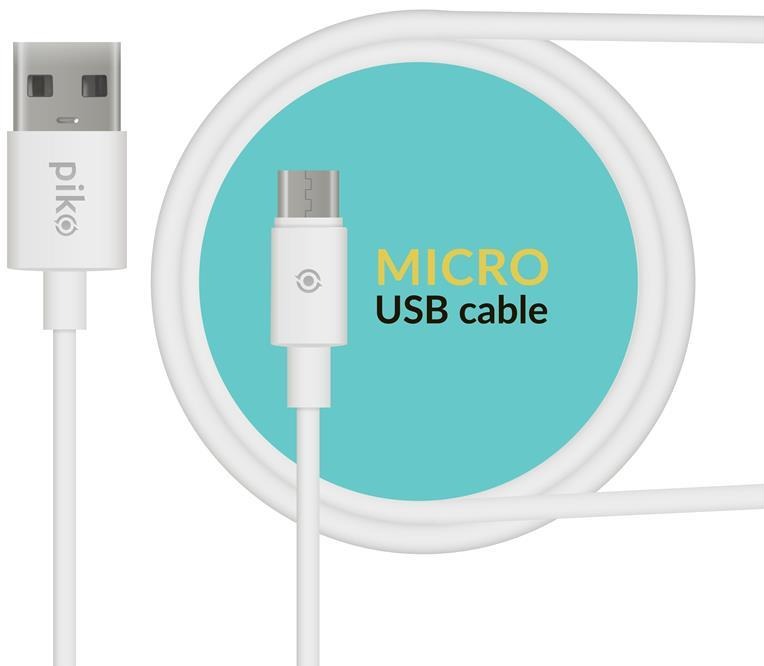 Кабель Piko CB-UM11 Type-A to microUSB (1.2m) White (1283126496172)