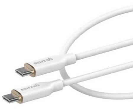 Кабель Senteo SL-01 Silicone Type-C to Type-C 100W 1m White (4262392220268)