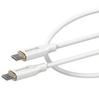 Кабель Senteo SL-01 Silicone Type-C to Type-C 100W 1m White (4262392220268)