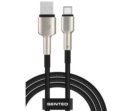 Кабель Senteo SM-03 6A/66W Iron Series USB-A to USB-C 1m Black