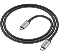 Кабель USB Type-C Hoco US06 USB3.2 Type-C to Type-C 20Gbps 1m Black