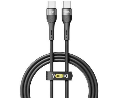 Кабель YOKI EXTRA Type-C to Type-C 60W 1.2m Black (YK-CAEX114M2)