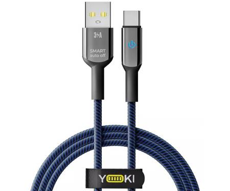 Кабель YOKI SMART USB to Type-C 3A 1.2m Dark Blue (YK-CASM312M4)