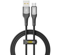 Кабель YOKI SOLID USB to Type-C 3A 1.2m Black (YK-CASO152M2)