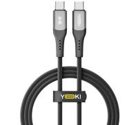Кабель YOKI SOLID YK-SO15 Type-C to Type-C 60W 1.2m Black (YK-CASO154M2)
