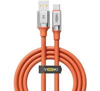 Кабель YOKI ULTRA USB to Type-C 3A 1.2m Orange (YK-CAUL612M9)