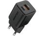 Мережевий зарядний пристрій Senteo Z-22 (1USB-C+1USB-A PD20W GaN/QC3.0 18W) Mini Charger (with Certificate CE) Black