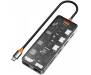 Мультипортовий адаптер WiWU CB011 Cyber 11 в 1 USB-C to USB3.0, SD/TF, HDMI, RJ45, VGA, PD + 3.5mm Gray