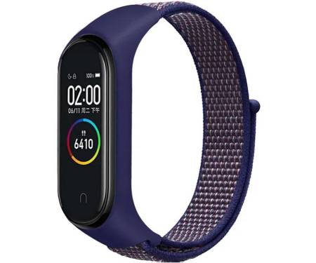 Ремінець Nylon New для Xiaomi Mi Band 3/4/5/6/7 Navy Blue