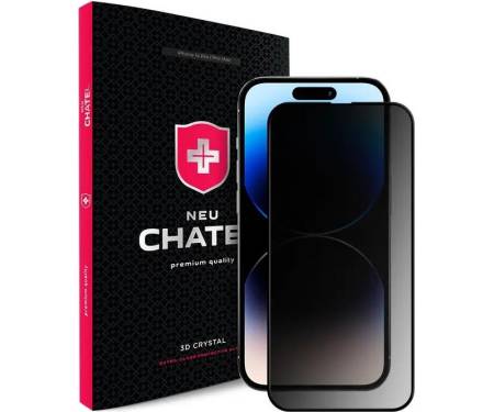Захисне скло для смартфона +NEU Chatel 2.5D Silk Narrow Border Anti-Peep Privacy Glass with Mesh for iPhone 14 Pro Max Black