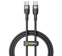 Кабель YOKI SILICONE YK-SI50 Type-C to Type-C 60W 1.2m Black (YK-CASI504M2)