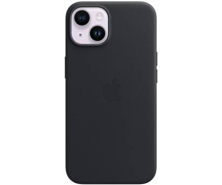 Чохол Apple iPhone 14 Leather Case with MagSafe - Midnight (MPP43)