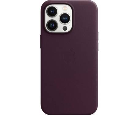 Чохол Leather Case with MagSafe для iPhone 13 Pro Max Dark Cherry
