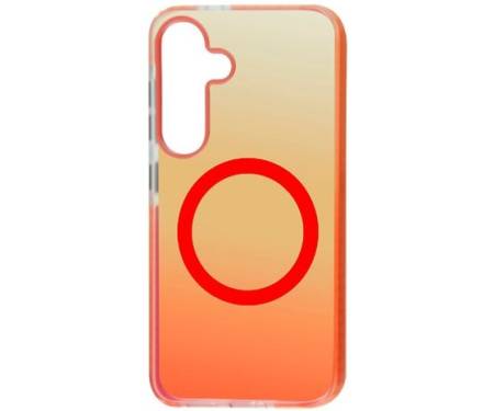 Чохол FIBRA Shock-Proof case with MagSafe Samsung S25 Plus Orange