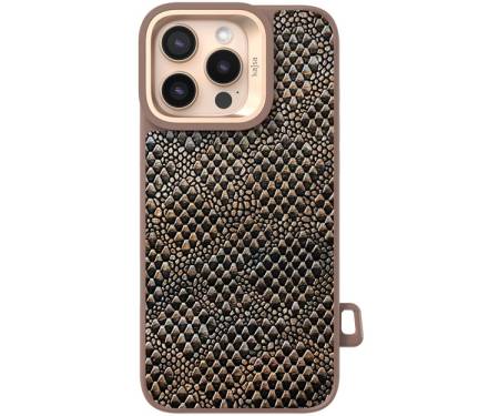 Чохол Kajsa Glamorous Collection Complex Lizard back case for iPhone 16 Pro Desert