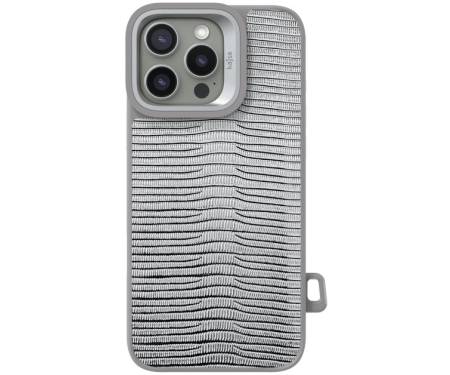 Чохол Kajsa Glamorous Collection Metallic Glossy Lizzar V.2 back case for iPhone 16 Pro Max Gray