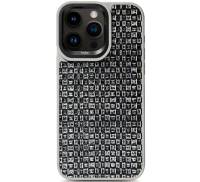 Чохол Kajsa Glamorous Collection Woven Pattern back case for iPhone 15 Pro Max Light Gray