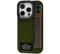 Чохол Kajsa Military Collection Straps back case for iPhone 16 Pro Olive
