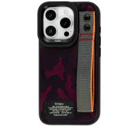 Чохол Kajsa Outdoor Collection Camo Satin Straps back case for iPhone 16 Pro Red