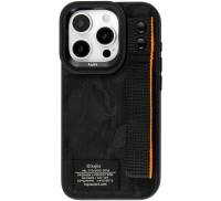 Чохол Kajsa Outdoor Collection Camo Satin Straps back case for iPhone 15 Pro Max Black