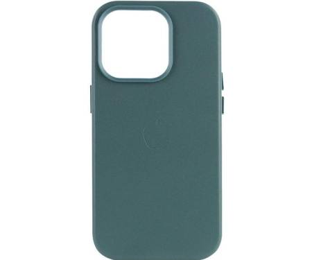 Чохол Leather Case with MagSafe для iPhone 14 Pro Pine Needle Green