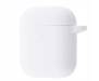 Чехол Silicone Case with Fibra AirPods 1/2 White 1