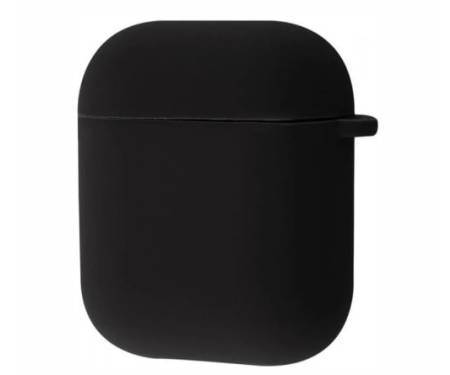Чехол Silicone Case with Fibra AirPods 1/2 Black 1