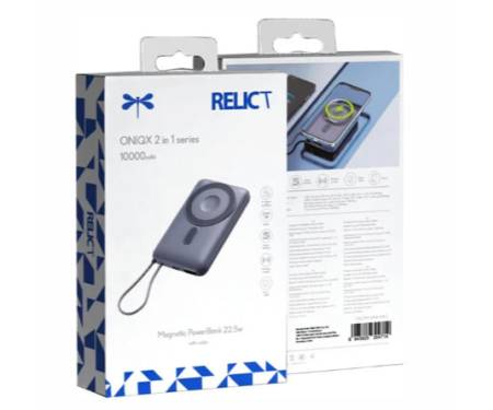 Внешний аккумулятор (повербанк) Relict Oniqx 2 in 1 10000 mAh MagSafe 22.5W Grey (RLCTPB-000086239) 3