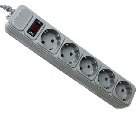 Gembird 5 розеток 10 м (Grey) (SPG5-G-10MG)