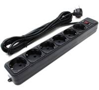 Gembird Power Cube 6 розеток 4.5 м (Black) (SPG6-G-15B)