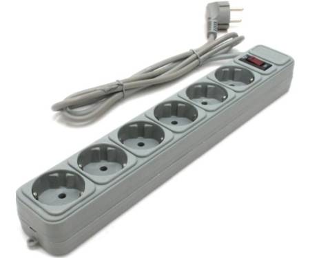 Gembird Power Cube 6 розеток 4.5м (Grey) (SPG6-G-15G)